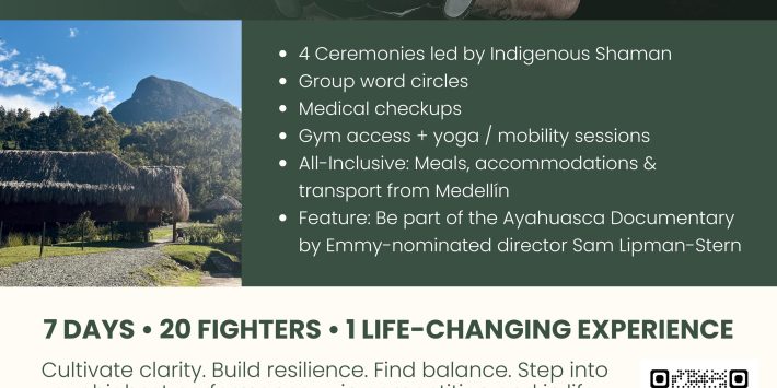 Ex UFC/MMA Fighter Recovery, Science and documentary filming. Only for UFC/MMA fighters, boxers, wrestlers and martial artists.